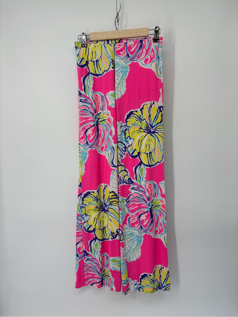 Lilly Pulitzer Georgia May Palazzo Pants Womens Small Wide Leg Tropical Floral